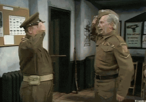 Salute Spin Dad'S Army GIF