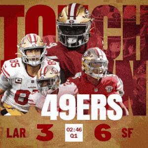San Francisco 49ers (6) Vs. Los Angeles Rams (3) First Quarter GIF