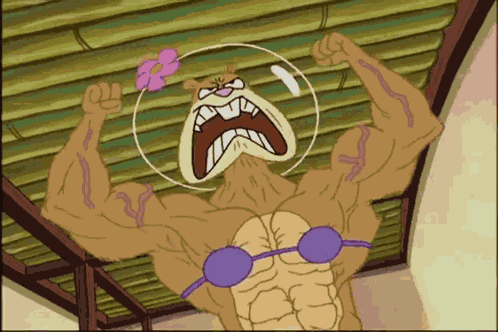 Sandy Cheeks Muscles GIF