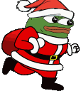 Santa Pepe Running Sticker