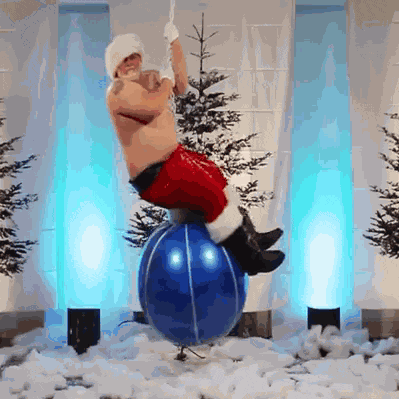 Santa Wrecking Ball GIF