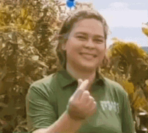 Sara Duterte Finger Heart GIF