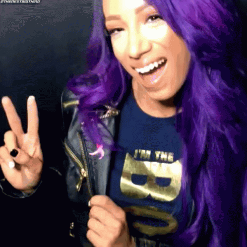 Sasha Banks Breast Cancer Awareness Month GIF