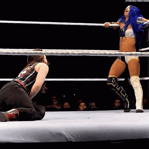 Sasha Banks Shining Wizard GIF