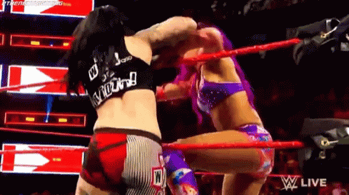 Sasha Banks Shining Wizard GIF