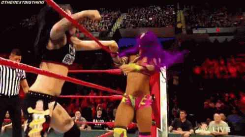Sasha Banks Shining Wizard GIF