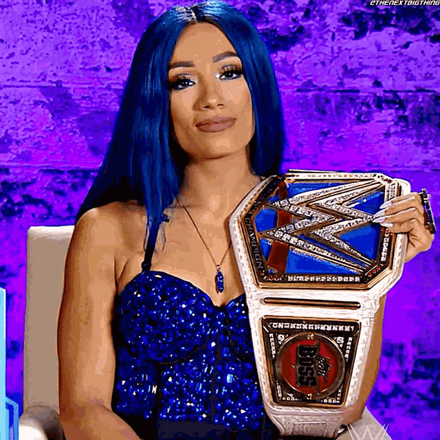 Sasha Banks Smack Down Womens Champion GIF