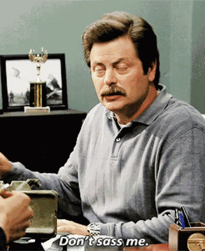 Sass Ron Swanson GIF