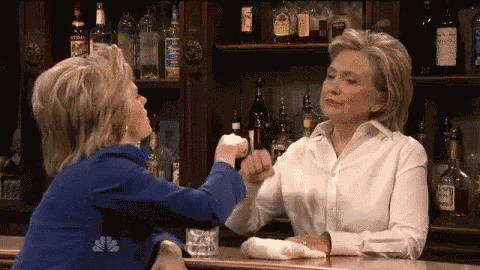 Saturday Night Live - Hillary Clinton Fistbump GIF