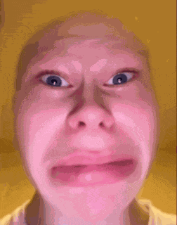 Scared Crying Face GIF