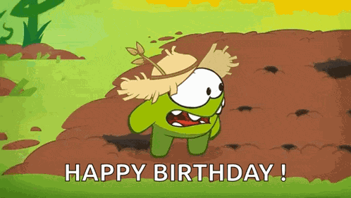 Scared Gardener Straw Hat GIF