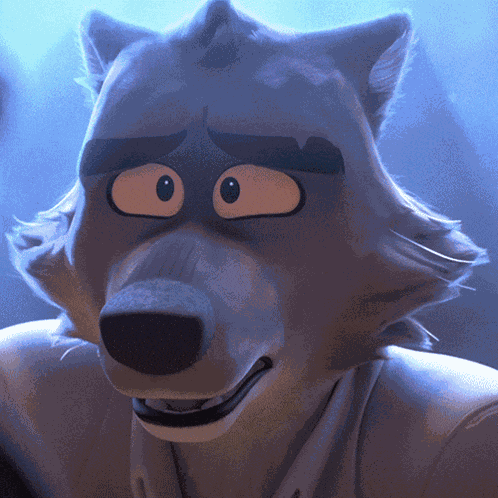 Scared Mr Wolf GIF