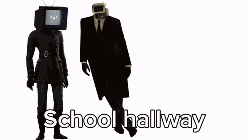 School Hallway Skibidi Toliet GIF