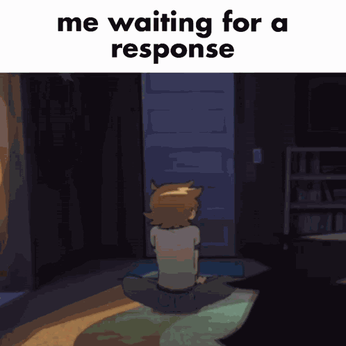 Scott Pilgrim Waiting For A Response GIF