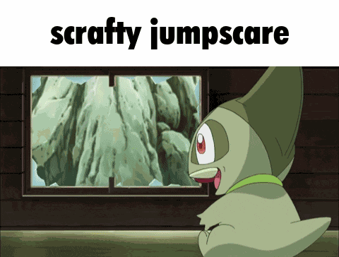 Scrafty Jumpscare Pokemon GIF