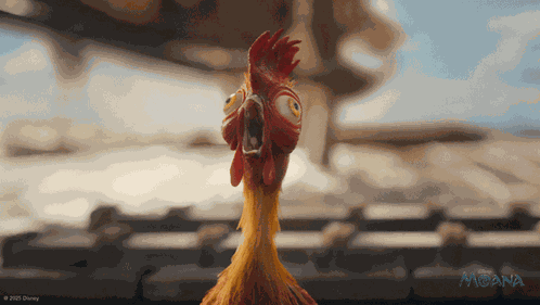Screaming Heihei GIF