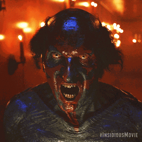 Screaming Lipstick Face Demon GIF