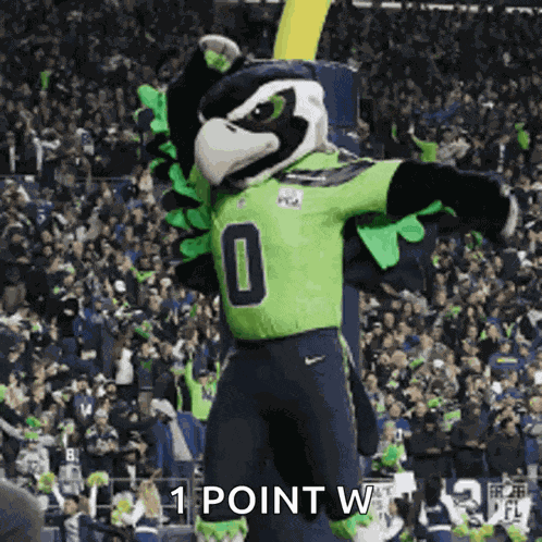 Seattle Seahawks Mascot Go GIF