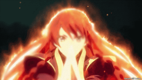 Selesia Swings Flame Sword GIF