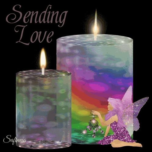 Sending Love Candles GIF