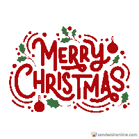 Sendwishonline Merry Christmas Sticker
