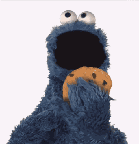 Sesame Street Cookie Monster Eats Your Art GIF