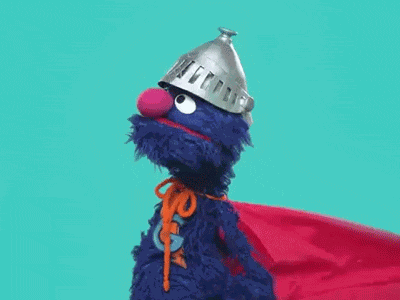 Sesame Street Super Grover GIF