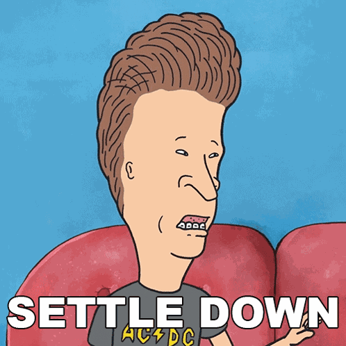 Settle Down Butt-head GIF