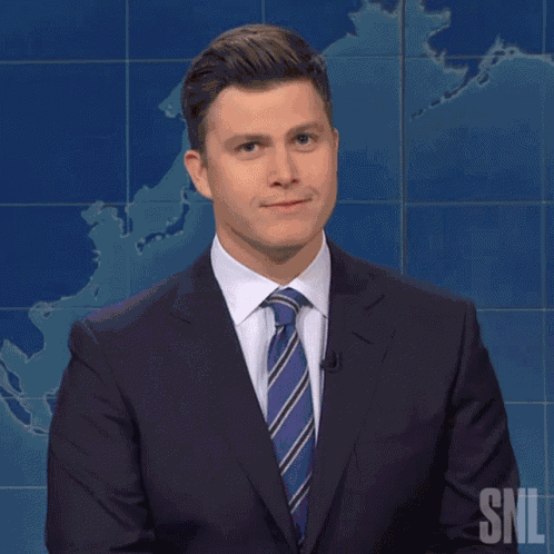 Shaking My Head Colin Jost GIF
