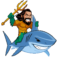 Shark Riding Sticker