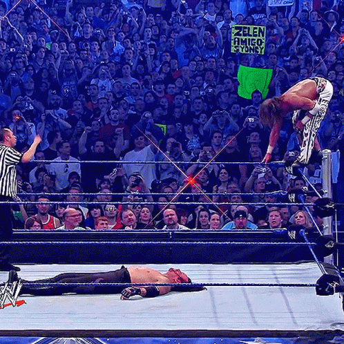 Shawn Michaels Elbow Drop GIF