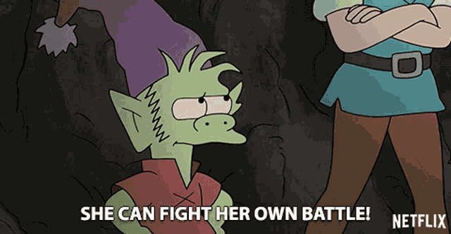She Can Fight Her Own Battle Grown Up GIF