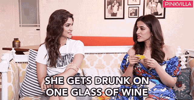 She Gets Drunk On One Glass Of Wine Kriti Sanon GIF