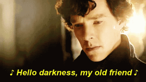 Sherlock Hello Darkness GIF