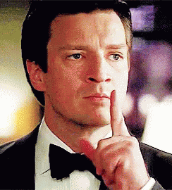 Shhhh Nathan Fillion GIF