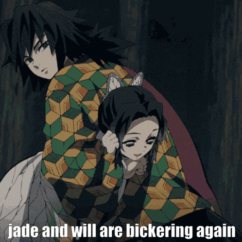Shinobu And Giyu Jade And Will Are Bickering Again GIF