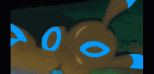 Shiny Umbreon Umbreon Pokemon Eeveeloution Tamao Shiny Sleep Yawn Dark Night GIF