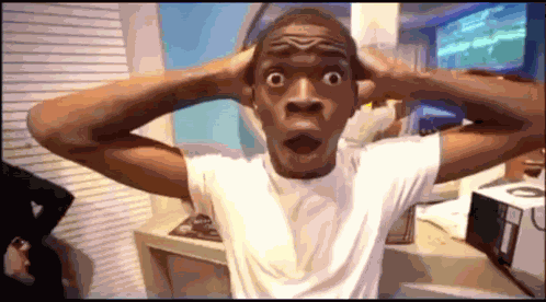 Shocked Black Guy Shocking Face GIF