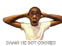 Shocked Face Black Sticker