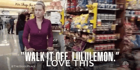 Shopping Cart Walk It Off Lululemon GIF