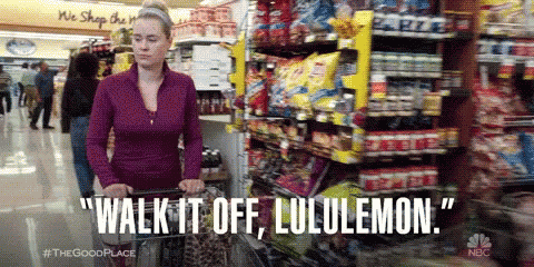 Shopping Cart Walk It Off Lululemon GIF