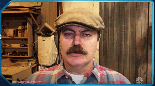 Showing Nick Offerman GIF