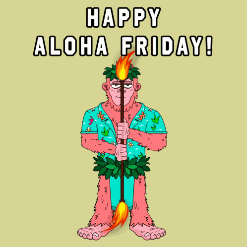 Shredding Sassy Aloha Friday GIF