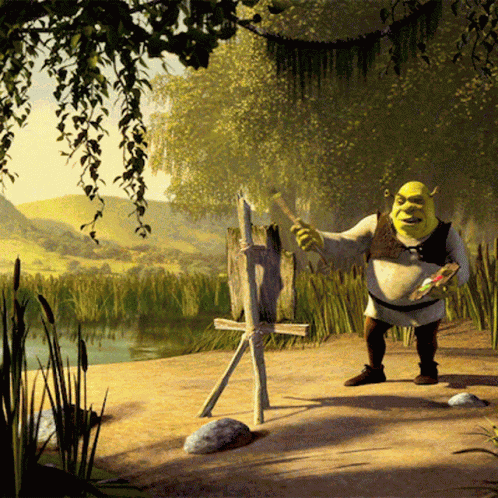 Shrek Painting GIF