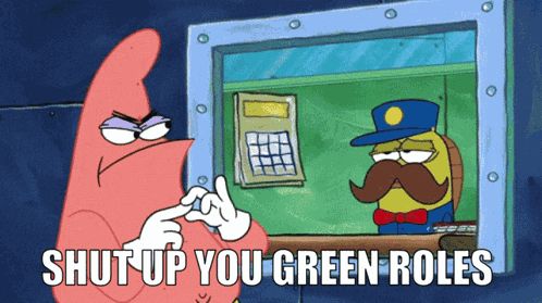Shut Up Patrick Shut Up You Green Roles GIF