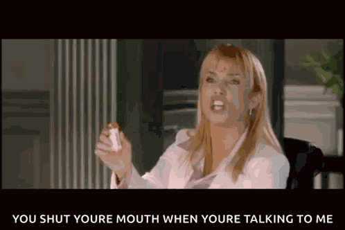 Shut Your Mouth Gloria Cleary GIF
