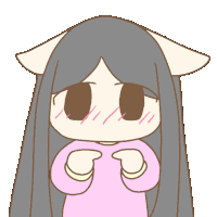 Shy Girl Shy Cat Sticker