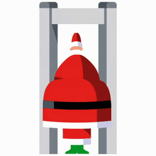 Sicherheitskontrolle Weihnachtsmann GIF