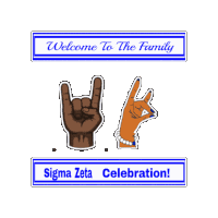 Sigma Zeta Family Gcaartcreations Sticker