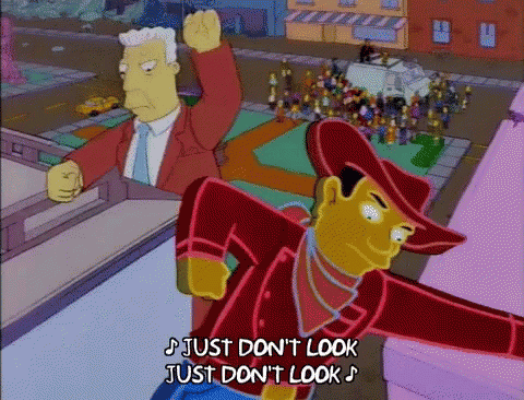 Simpsons Just Dont Look GIF
